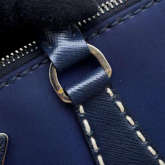 Prada Canapa City Handbag Nylon Leather Black - Picture 8 of 16